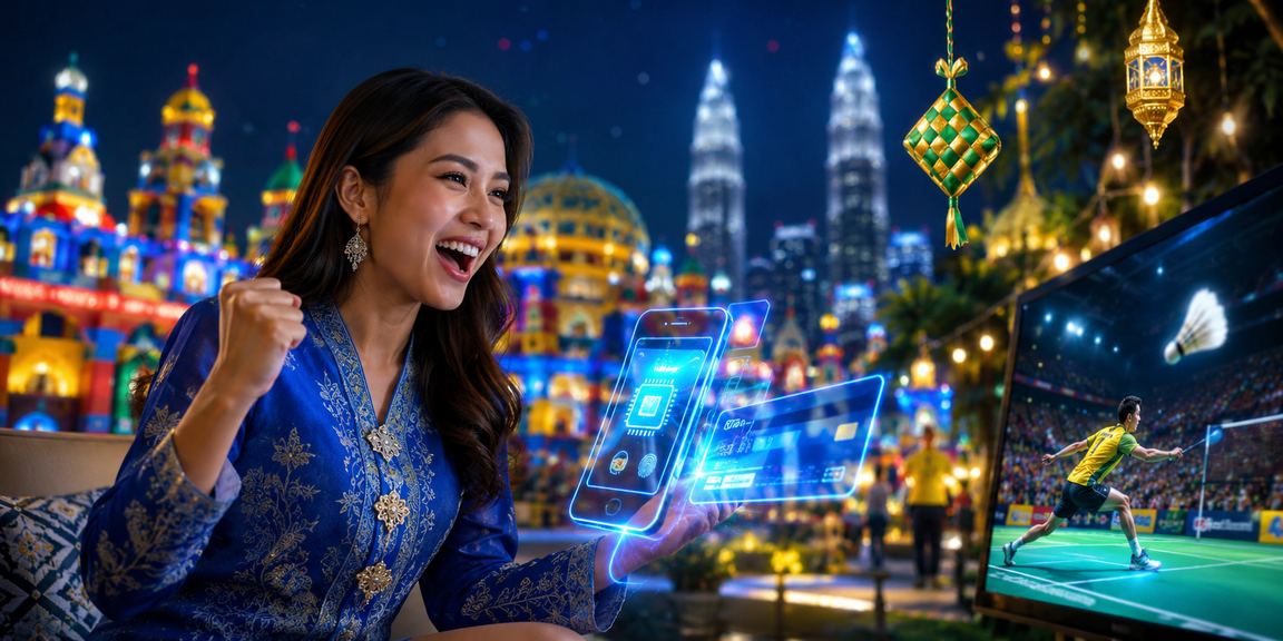 Suasana hiburan kasino Malaysia bergaya baju kurung dengan peniaga langsung