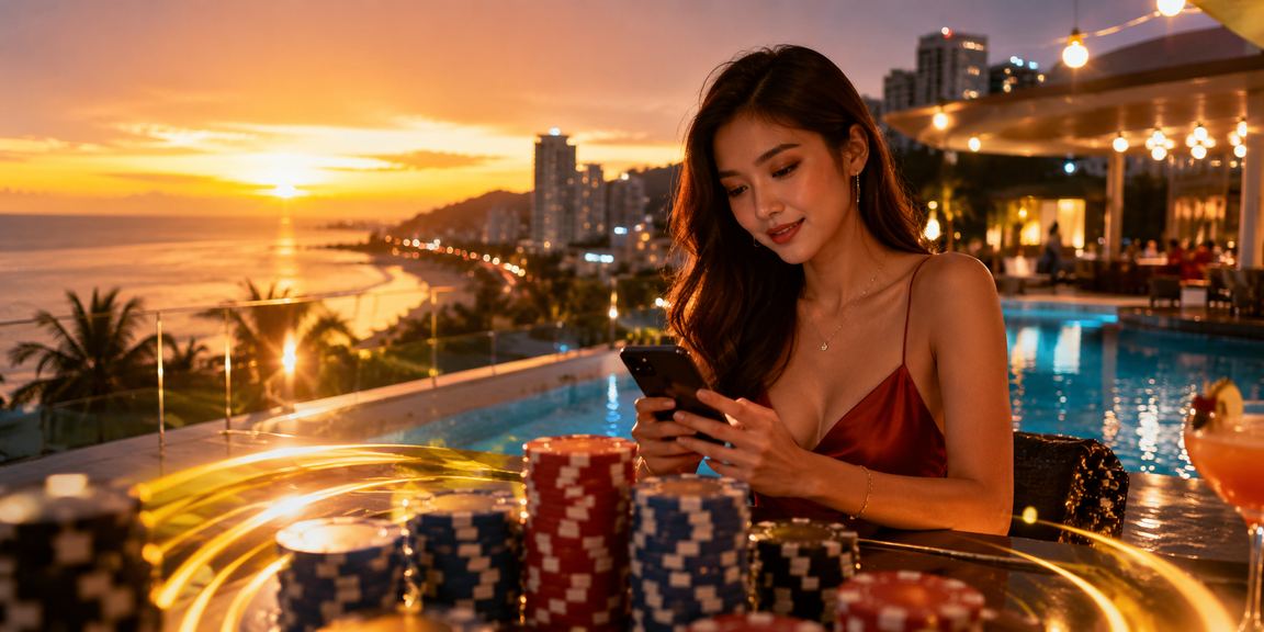 Suasana permainan lottery dan bonus bergaya Melayu di Pulau Pinang