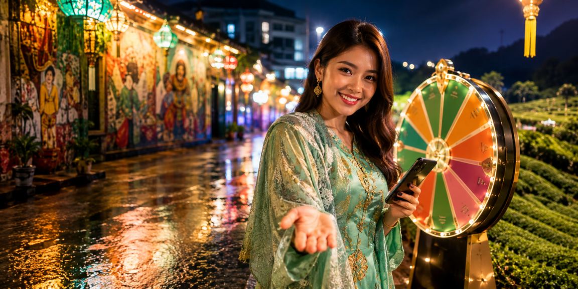 Permainan roulette suasana Hari Raya bergaya Melayu di Pulau Pinang